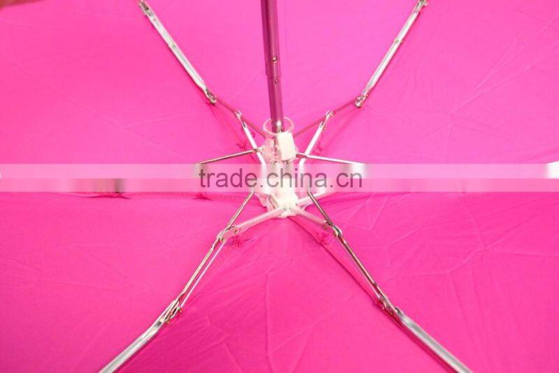 Fashionable Ladies Multicolor 5-section Folding Umbrella With EVA Case