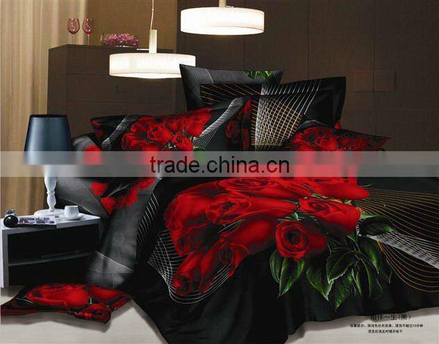 polyester 3d duvet set/flat sheet/trade assurance