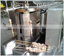 Automatic yakitori chicken grill machine, rotary bbq grill machine, kebab making machine