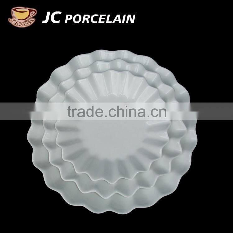 round tableware food warming/divider/serving plate