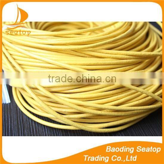 wholesale green round cowhide rope DIY jewelry accessories