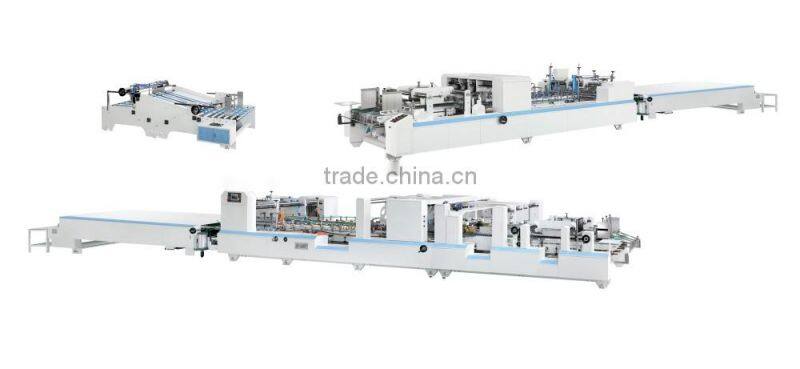ZH-1450AC-II good price ManufactureHigh-Speed Automatic carton box folder gluer machine for 4 6 corner box