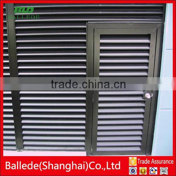 custom aluminum fixed louver door