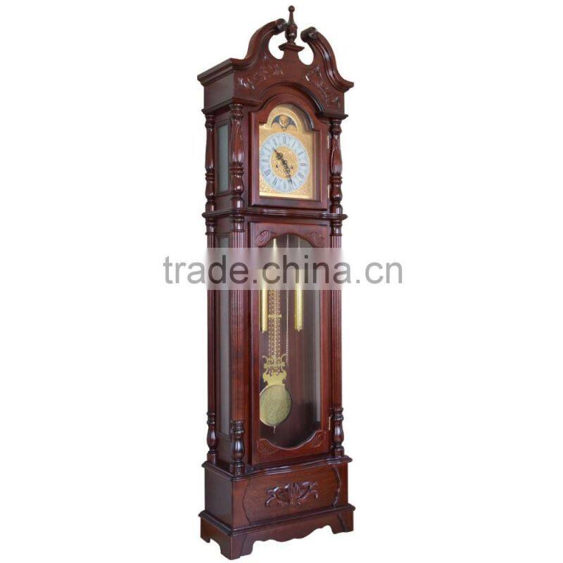 Hot selling wood floor mat alarm clock with pendulum