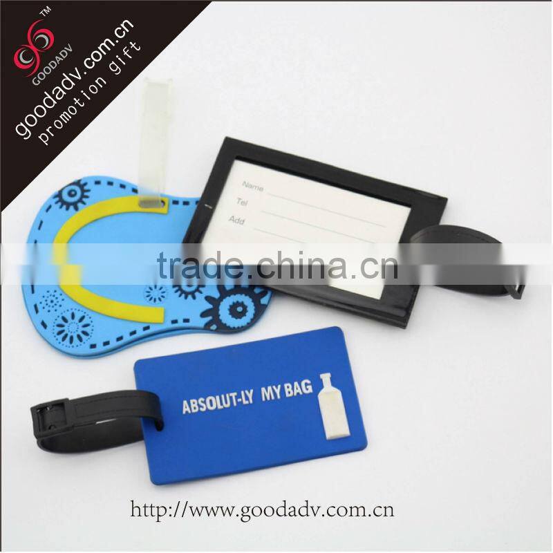 2016 new style PVC luggage tag good for travel promotional gifts