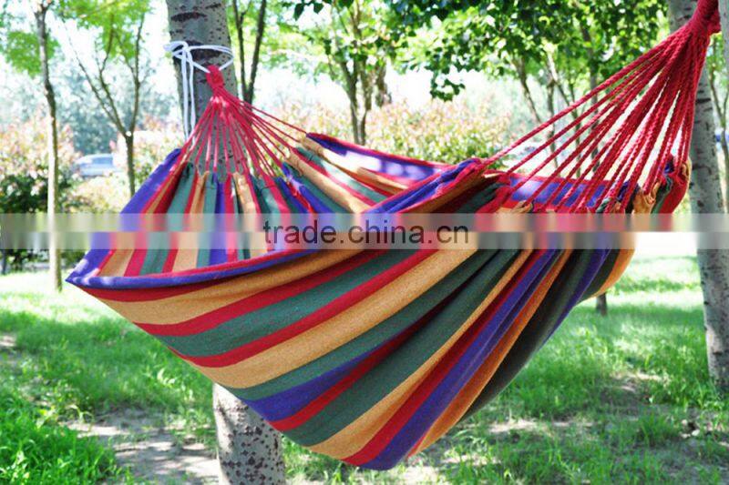 Solid outdoor leisure canvas double person hammock