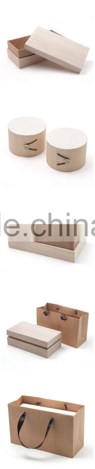 Wholesale Custom Logo Engraved Round Wooden Box For Tea
