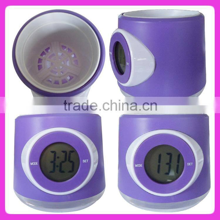Promotion gift beautiful flower pot electronic digital clock