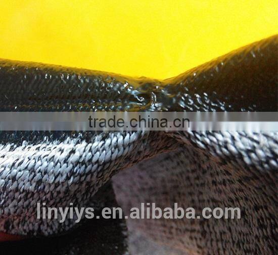 Blue nitrile coated HPPE cut resistant safety gloves