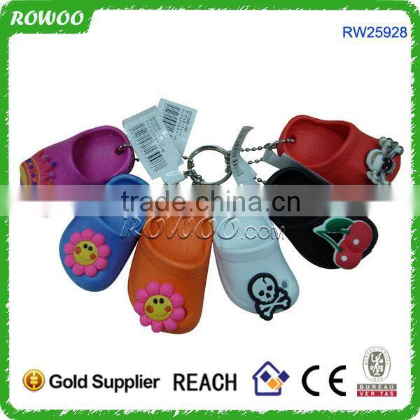 2014 New arrival custom keychain Promotional Logo slippers keyring