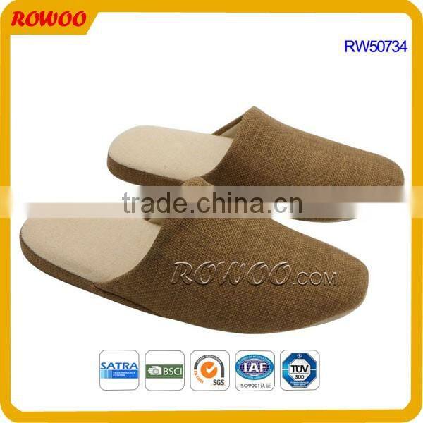 Cheap solid color winter warm slippers Unisex home slippers