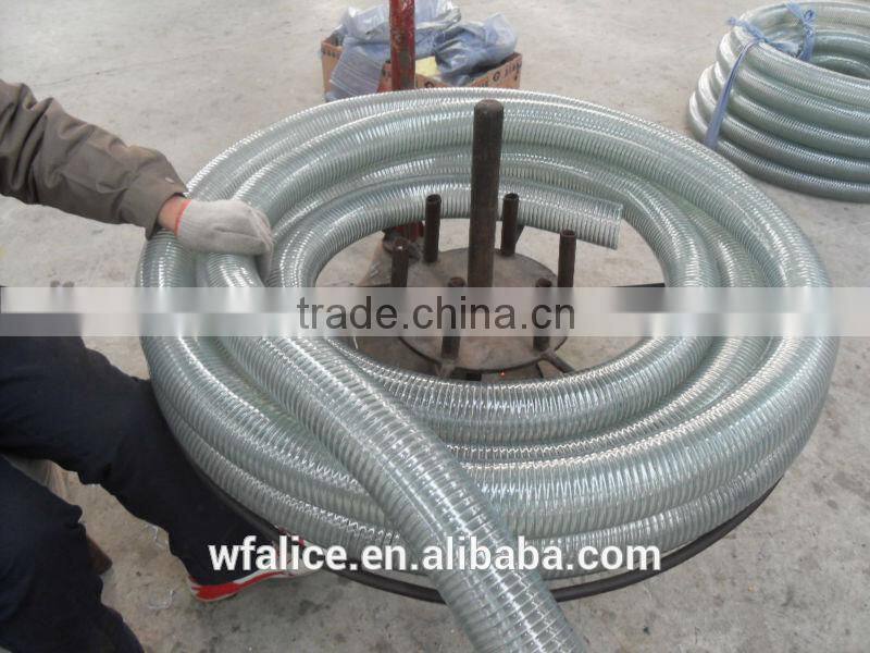 Corrugated PVC spiral steel wire reinforced hose