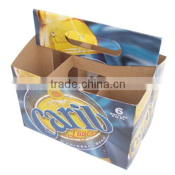 custom logo 4 pack/bottles beer carrier box