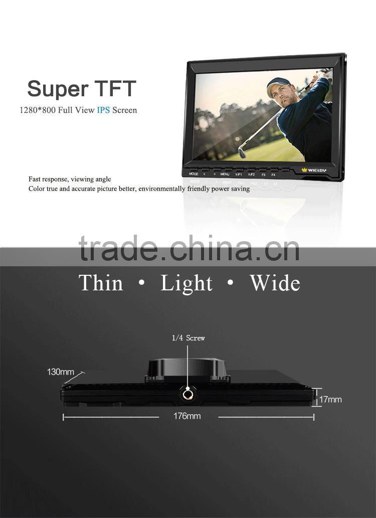 High Precision Wieldy HD IPS 7 Inch Lcd Monitor For Dslr Crane Video Jib Crane