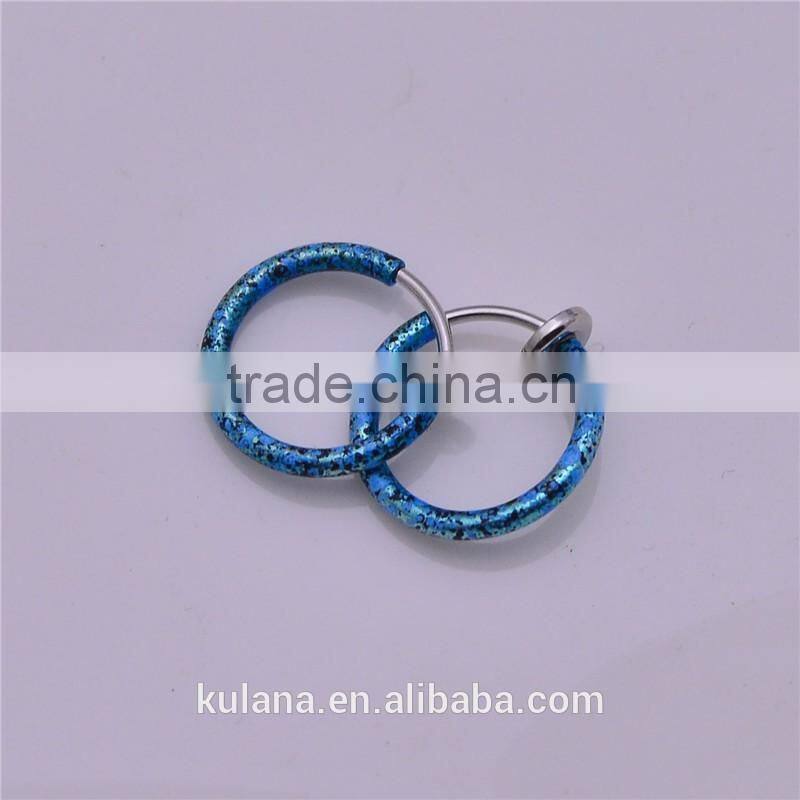 2016 Colorful Clip On Fake Nose Hoop Ring mens clip on earrings