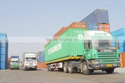 Electric emergency vehicle truck Aotong brand shipping Dual axis 40foot container container semi-trailer for sale