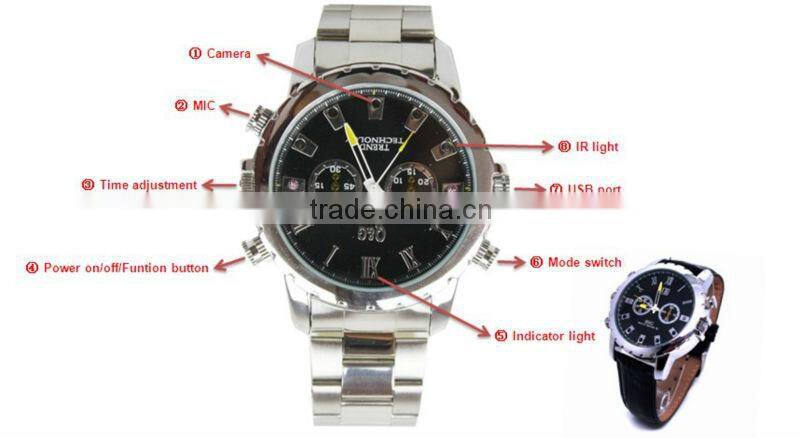 JVE-3105G-3 full HD 1080P digital watch camera, waterproof, IR night vision Steel Band manufacturer