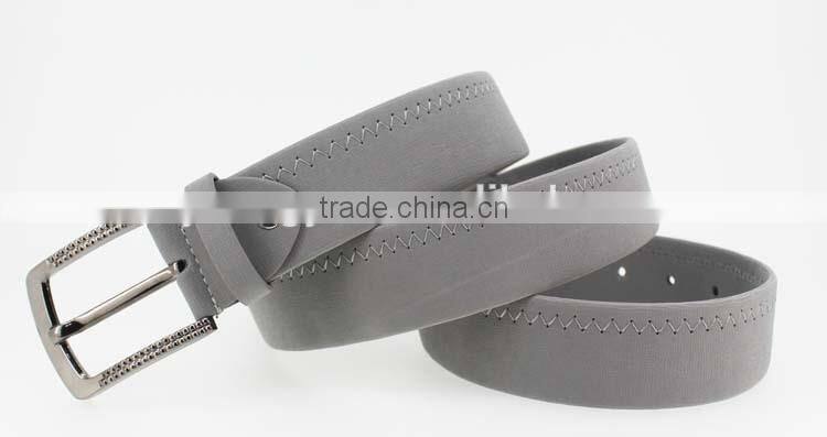 2015 NEW Designer reversible wide Grey PU leather belt man jeans belt