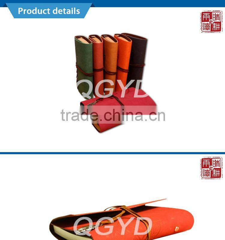 Leather bound nameplate notebook with kraft paper inside