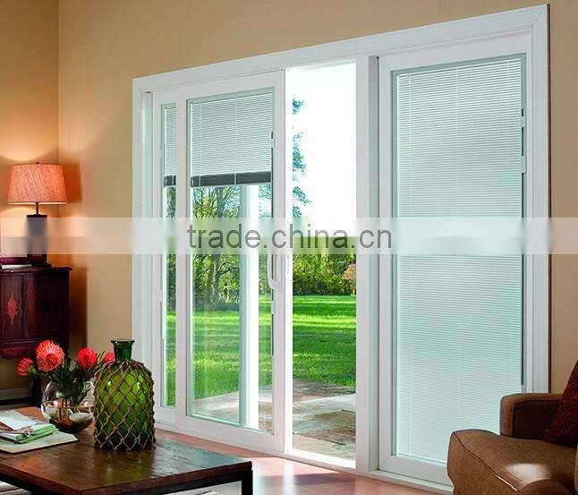 Energy saving UPVC window with blinds,window glass with blinds inside