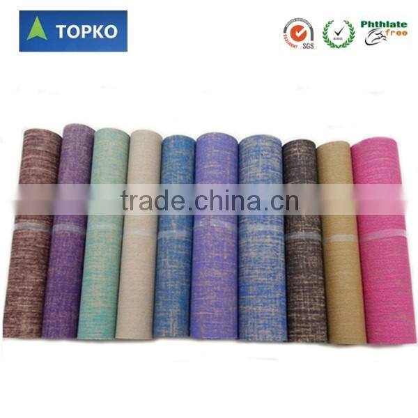 Wholesale New Design Anti-slip Custom Logo Printed Jute Yoga Mat