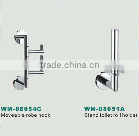 brass bathroom accessories towel shelf robe hook toilet brush