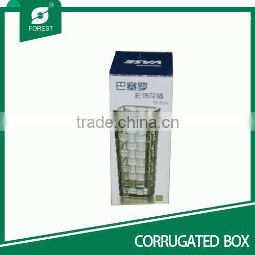 Paperboard corrugated box with glossy varnishing