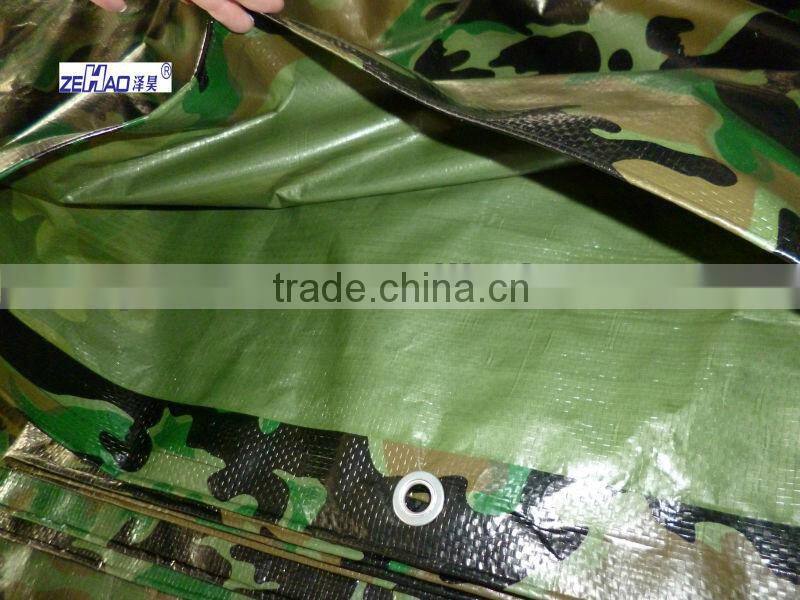 pe tarpaulin for camouflage camping tent&camouflage cover&aluminium eyelet pe tarpaulin