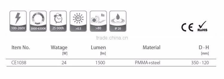 24W Modern Surface Mounted Dimmable RGB Lamp Fixture Round Color Changing LED Ceiling Light With Sleep Timer Bluetooth Speaker