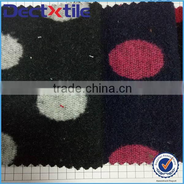 Wool polyester fabric for winter coat in China factory