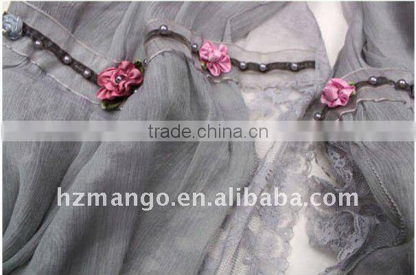 2016 latest two layer fashion chiffon scarf