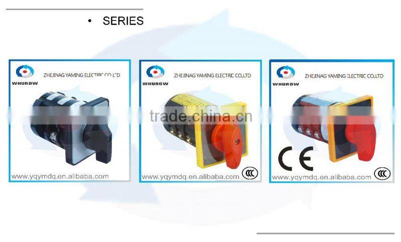Rotary switch YMZ12-50/4 changeover cam combination switch 4 poles 14 positions 14 terminals 50A Ui 690V sliver point contacts