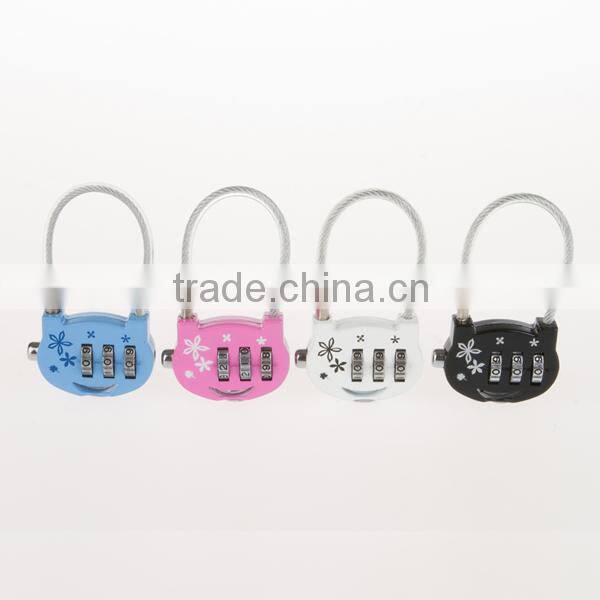 Hot sale 3 Digit Resettable Luggage Lock, Combination Padlock, Cable Lock CH-011