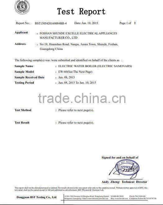 8L home/ office use double layer rapid portable electric drinking water boiler