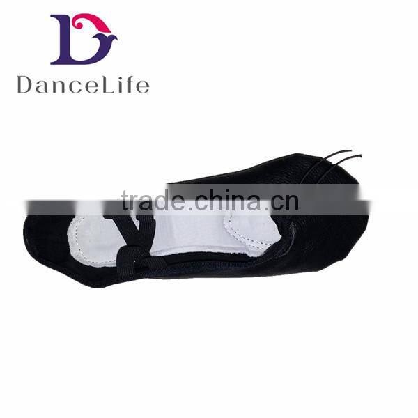 S5025 folding leather ballet shoes high quality suede sole dance shoes for cheap folding ballet shoes