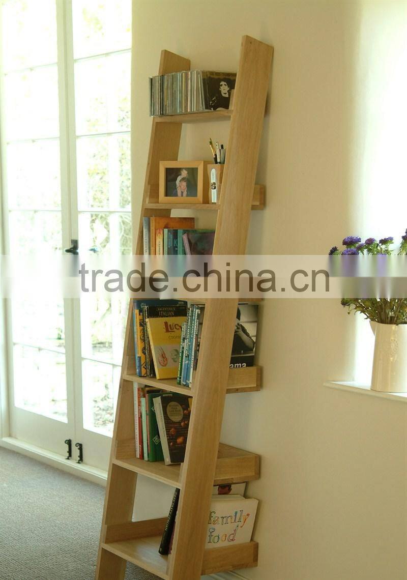 National Oak Wood Book Shelf Against the Walls