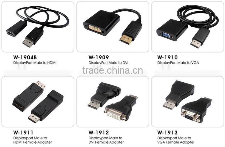 DisplayPort Male to DVI Cable Male Black
