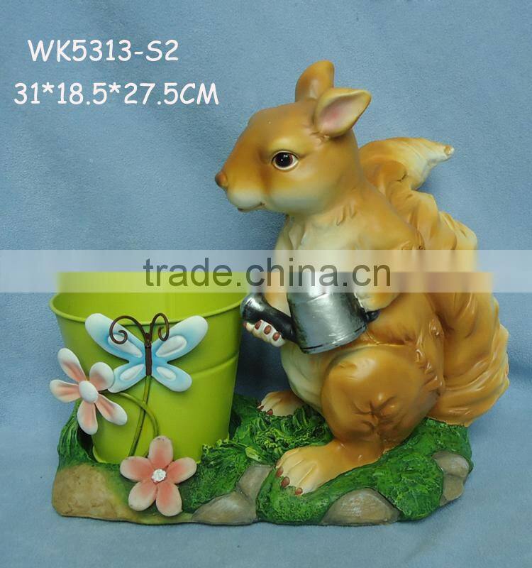 Cute resin pig figurine cheap small flower pots