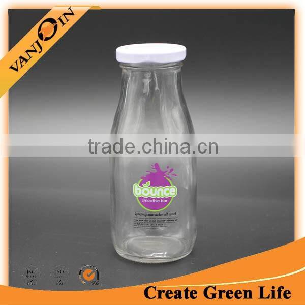 Clear Glass Juice Bottle, Coffee Drinking Glass Bottles