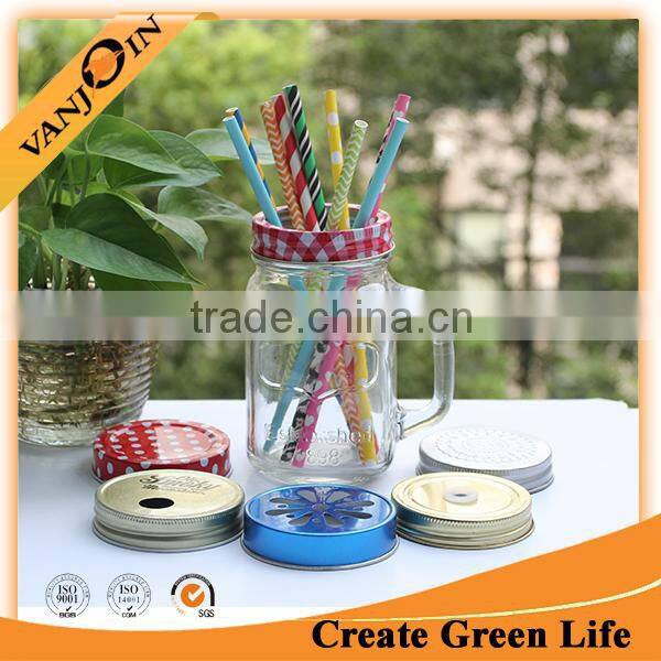 70mm Customized Metal Cap With Straw