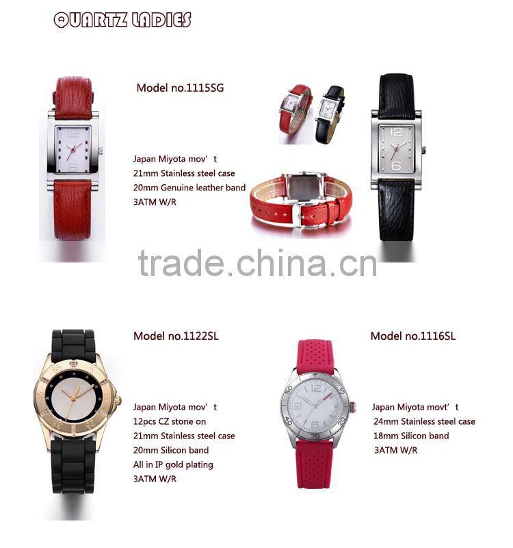 China Factory Latest Fashion Wrist Watches for Girls Red Strap