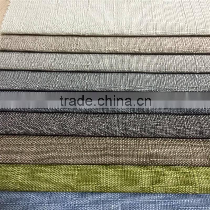 2016 100%polyester Linen look sofa fabric for china wholesale