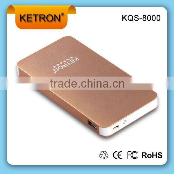 new li-pomer external battery LED light portable power bank 5800mah