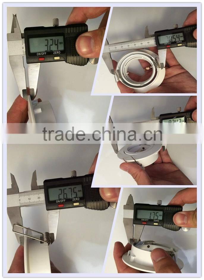 Aluminum recessed downlight with gu10 mr16 bulb