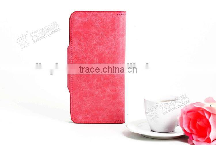 2016 Simple Design wallet Lady leather Card Holder Long dull polish Clutch Wallet