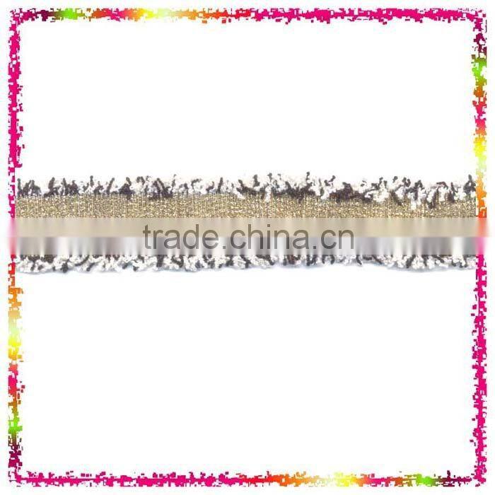 Burgundy Gold Metallic Wool Thread Braid Decorative Trimming swimwear