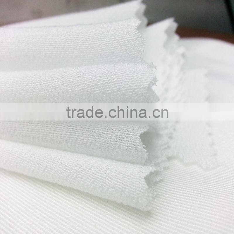 2015 xiangsheng richly crepe lily white rayon fabric