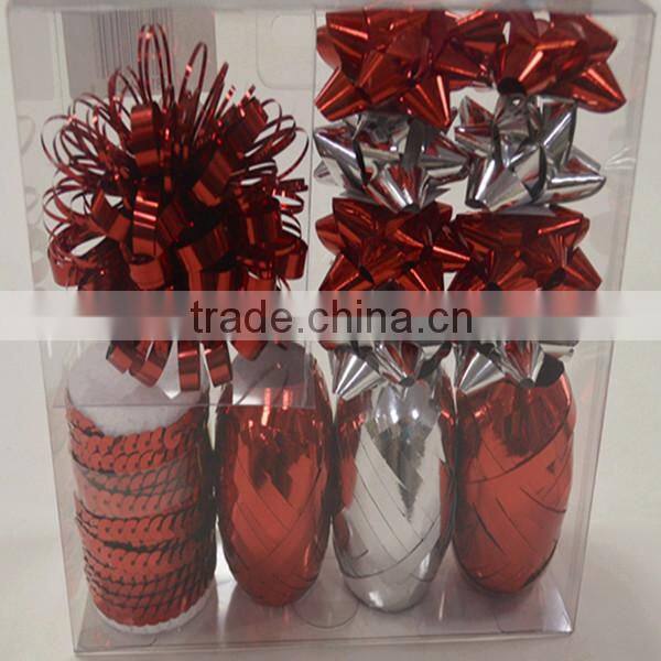 Gloss Metallic Star Bow And Curly Ribbon Egg Sets