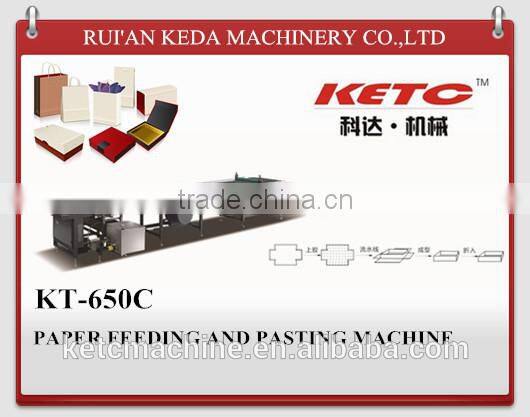 KT-650C SEMI-AUTOMATIC PAPER FEEDING AND GLUING MACHINE