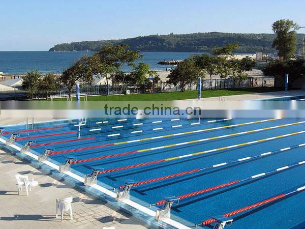 Water sport swim competition equipment have red, green, blue white color 20cm lane ropes for swimming pools